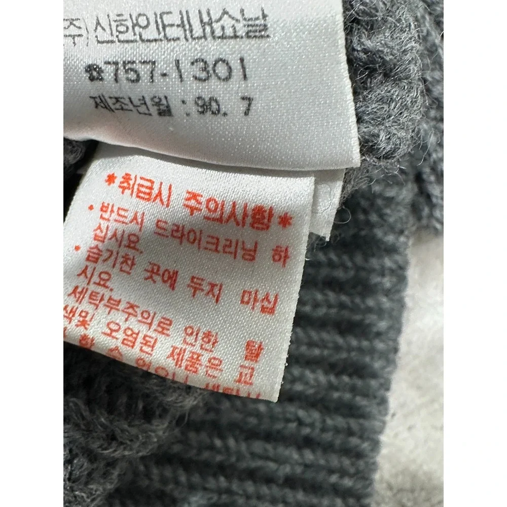 VTG 90s Polo Ralph Lauren Shaker Wool Knit Sweater Grey Heavy Men 95 Medium EUC‎